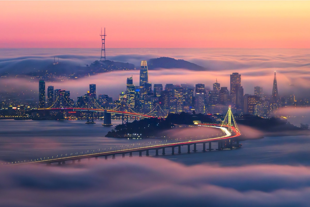 San Francisco above the fog